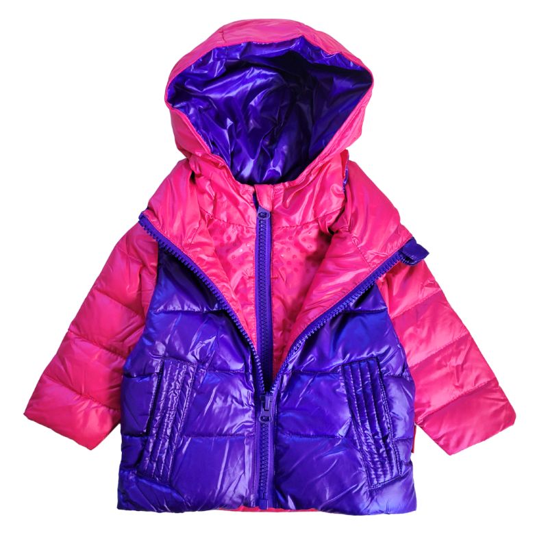 The Road Coat Down – Fuchsia/Purple – Car Seat Coat for Kids