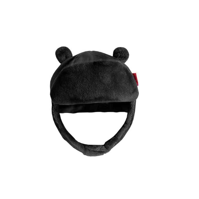 One Kid Quilted Bomber Hat in Purple – front view showing wind- and water-resistant shell and cozy fleece lining.