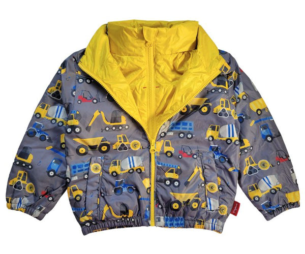 Car Seat Coat | One Kid Road Coat Transition - Construction Print – Onekid