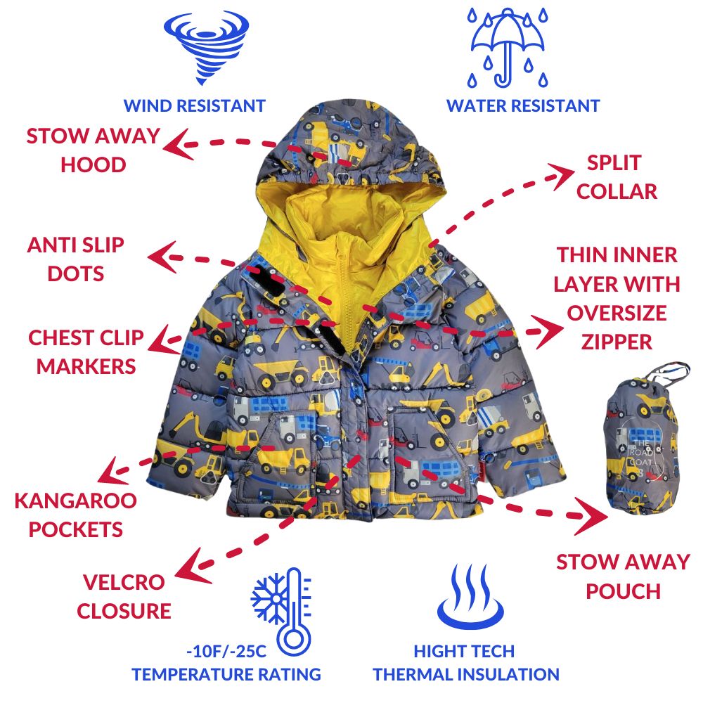 Features of The Road Coat Vegan Construction