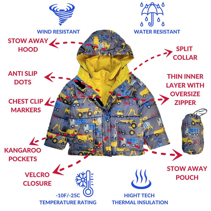 Features of The Road Coat Vegan Construction