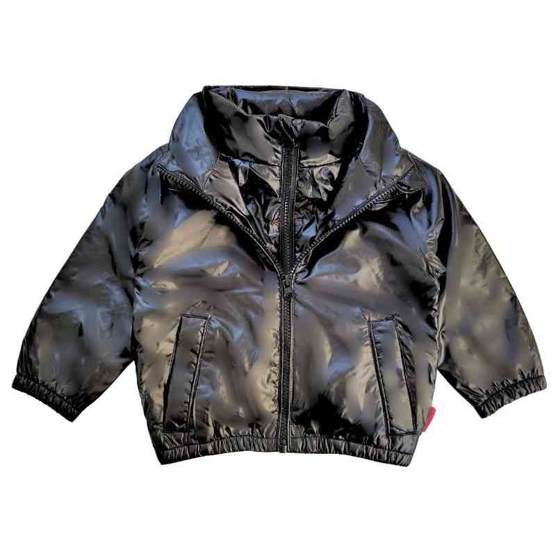 The Road Coat Transition Black Mild Winter Car Seat Safe Coat Onekid