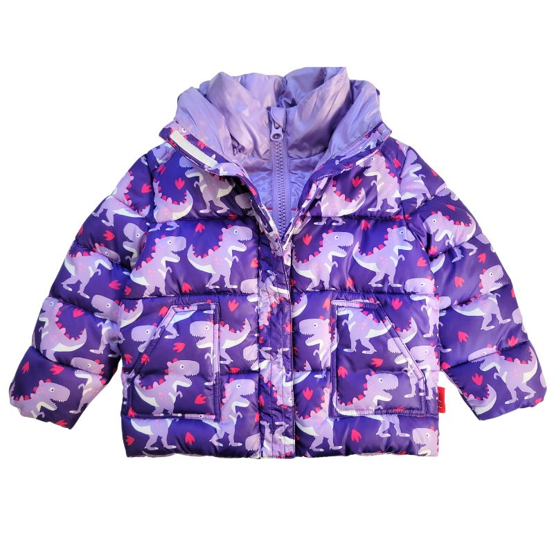 The Road Coat Vegan – Purple Raptor – Car Seat Coat for Kids