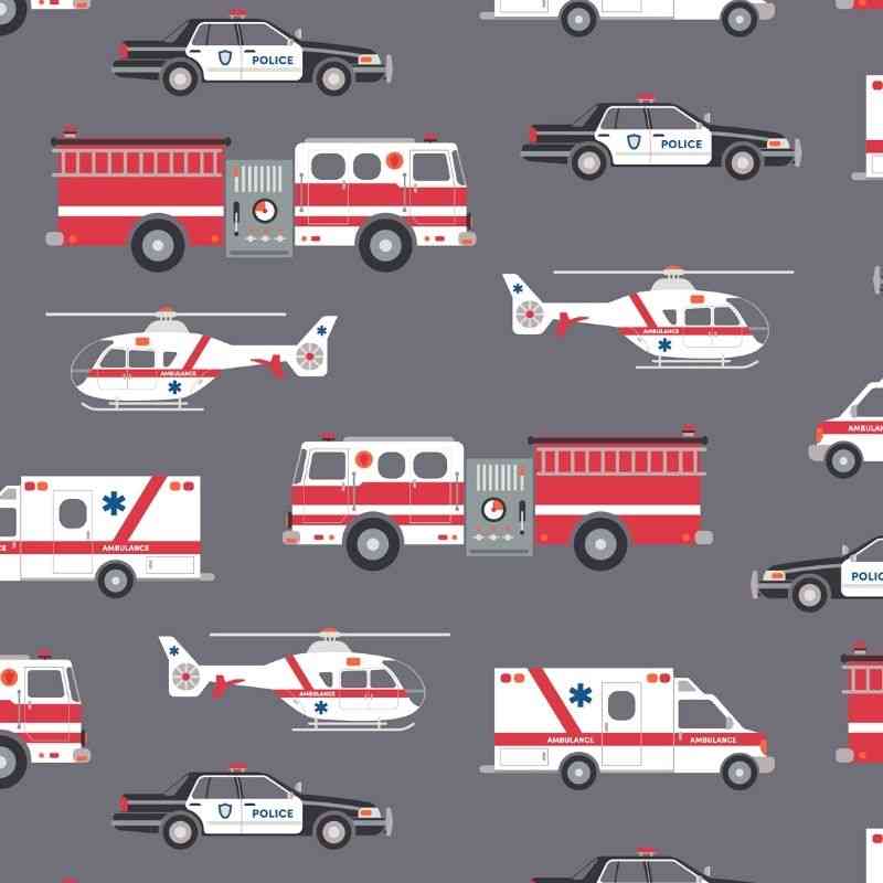 Rescue vehicle pattern design on The Road Coat Vegan