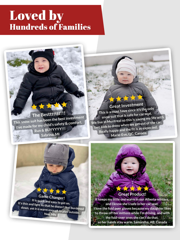 Car Seat Snow Suit | The Road Coat Snow Suit - Black