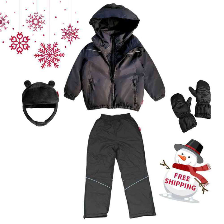 Winter Snuggle Up 4-Pieces Gift Set – Road Coat Arctic Black | Car Seat Coat Bundle