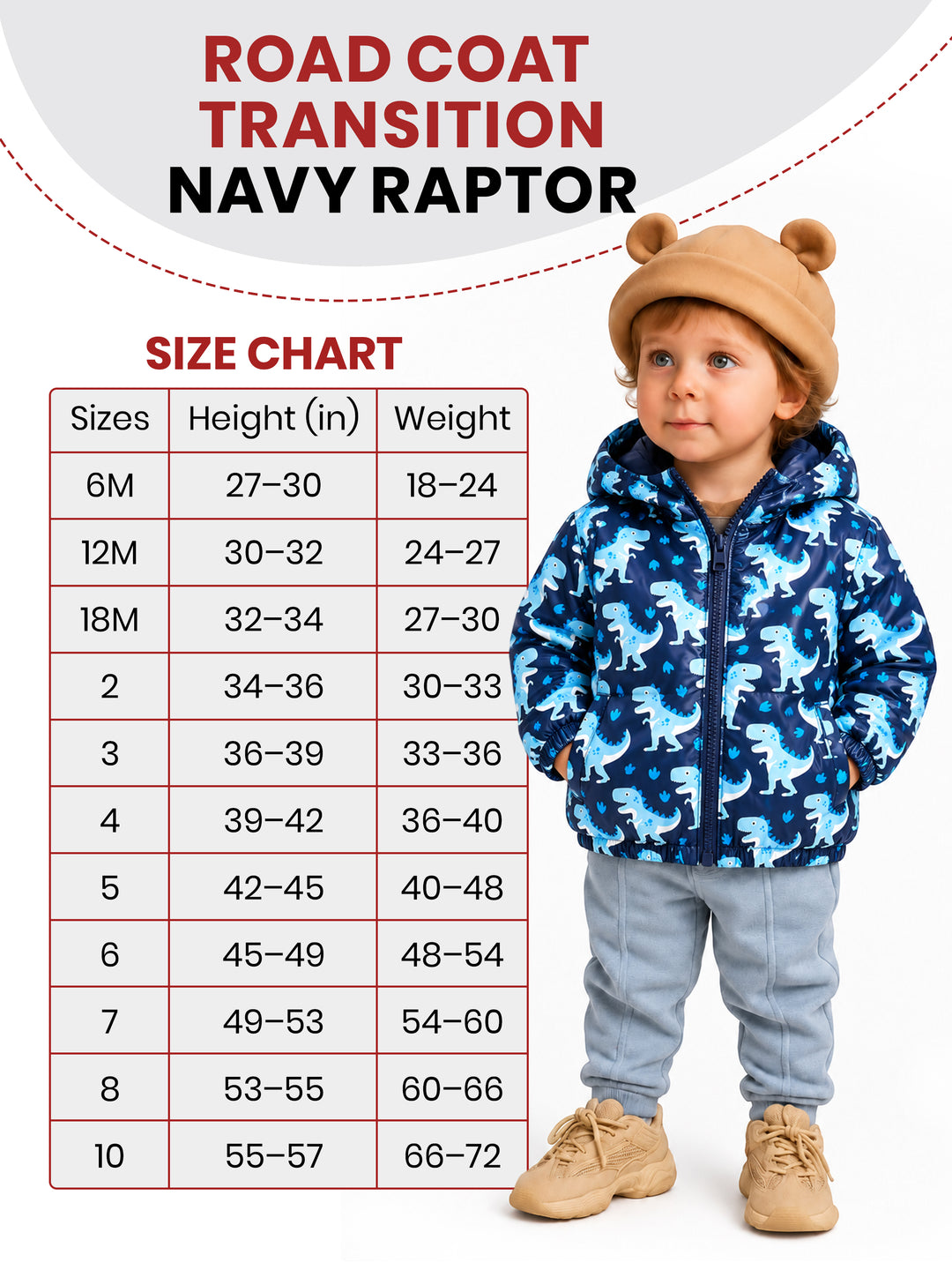 Car Seat Coat | The Road Coat Transition - Navy Raptor Print