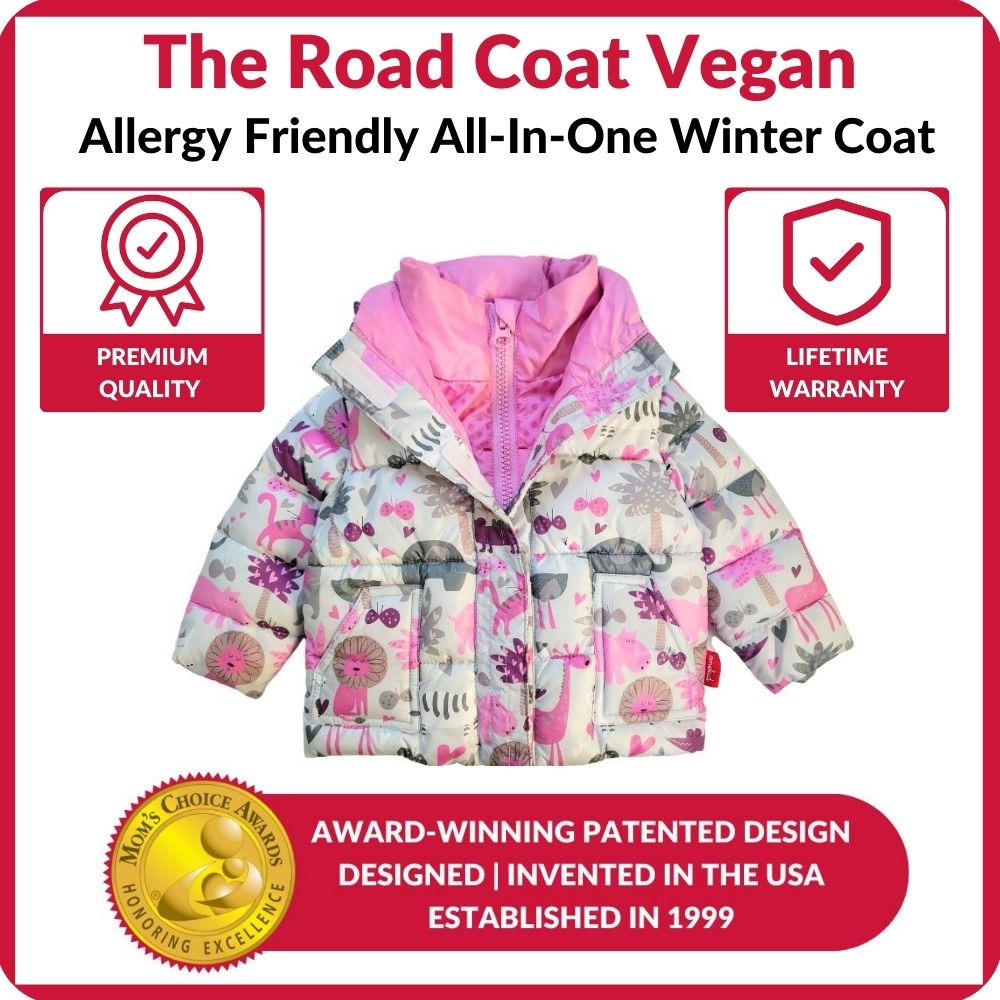Car Seat Coat | One Kid Road Coat Vegan – Safari Print – Onekid