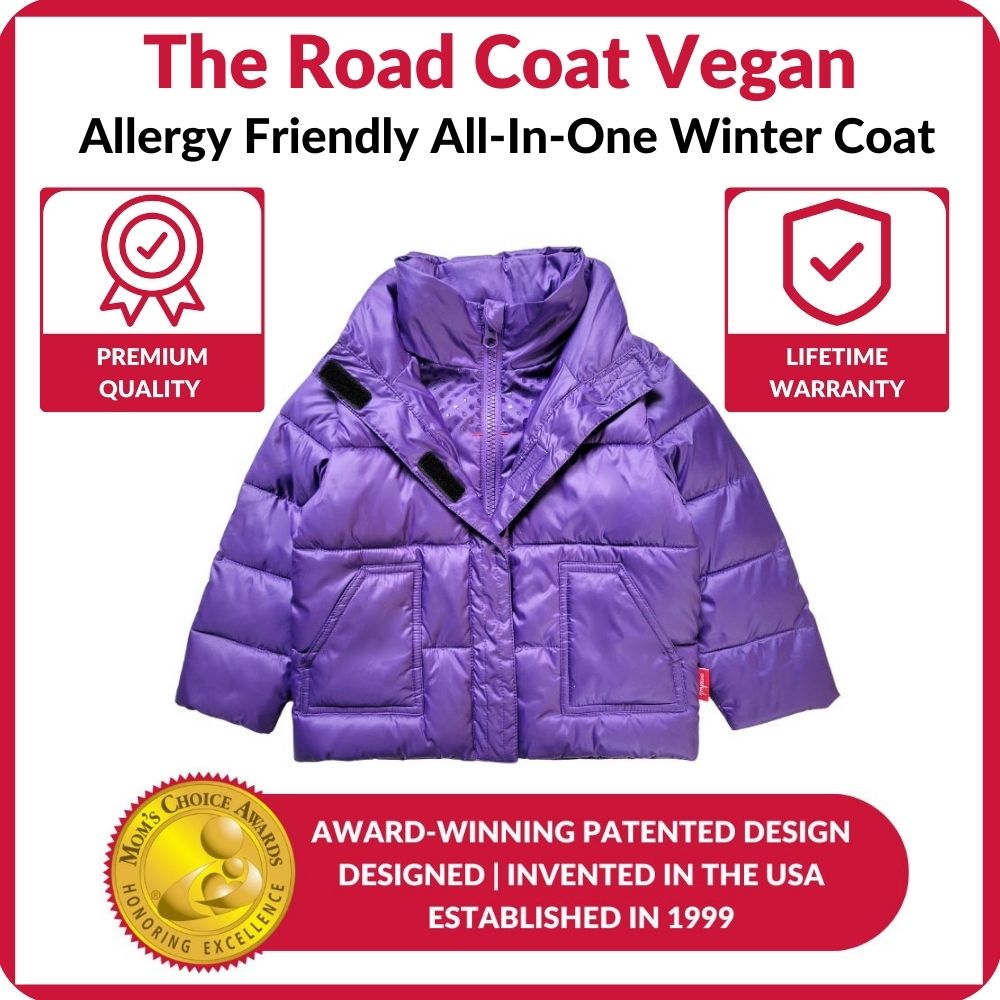 The Road Coat Vegan, allergy-friendly winter coat.