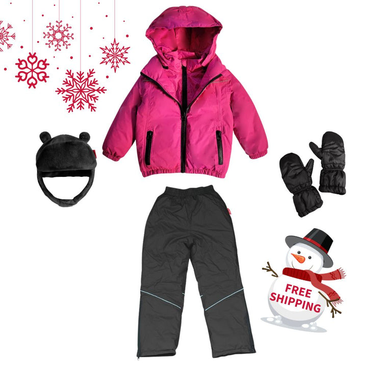 Winter Snuggle Up 4-Pieces Gift Set – Road Coat Arctic Fuchsia | Car Seat Coat Bundle