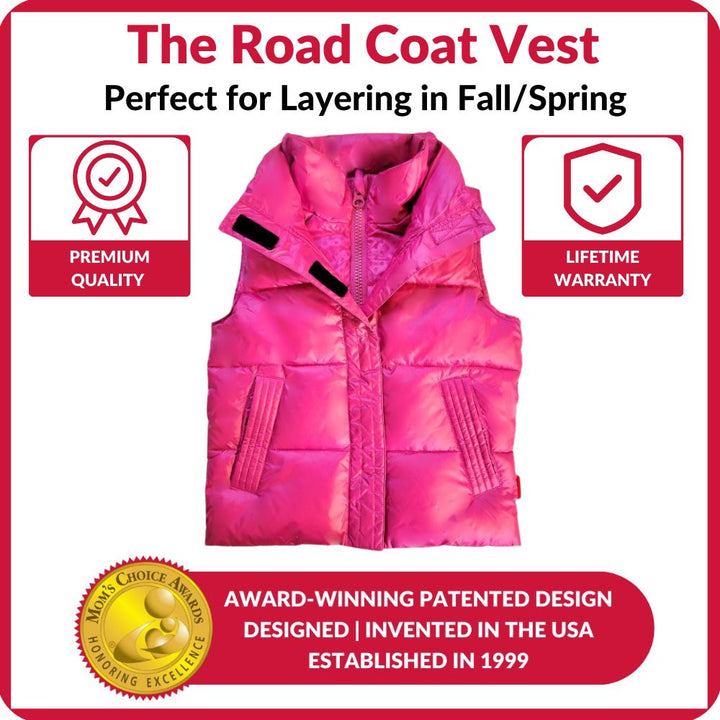 Award-winning fuchsia Road Coat Vest, premium quality