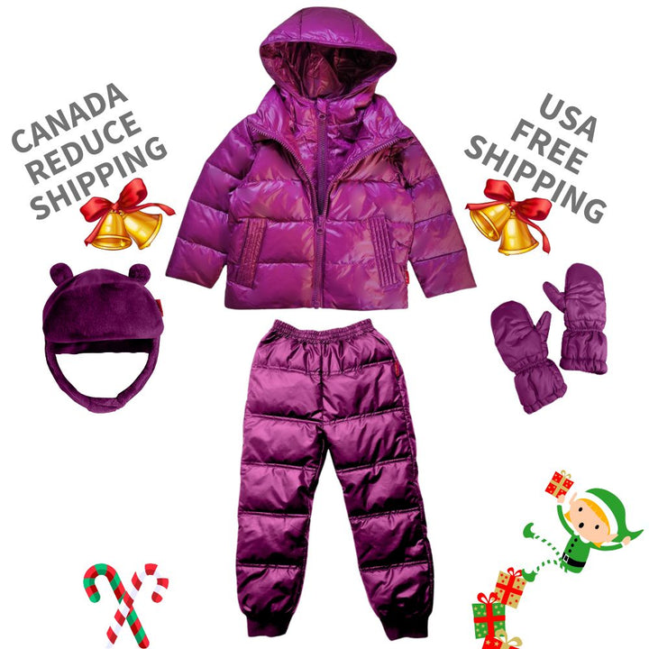 Winter Snuggle-Up 4 Pieces Gift Set Down Plum