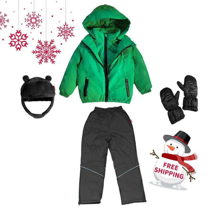 Winter Snuggle Up 4-Pieces Gift Set – Road Coat Arctic Green | Car Seat Coat Bundle