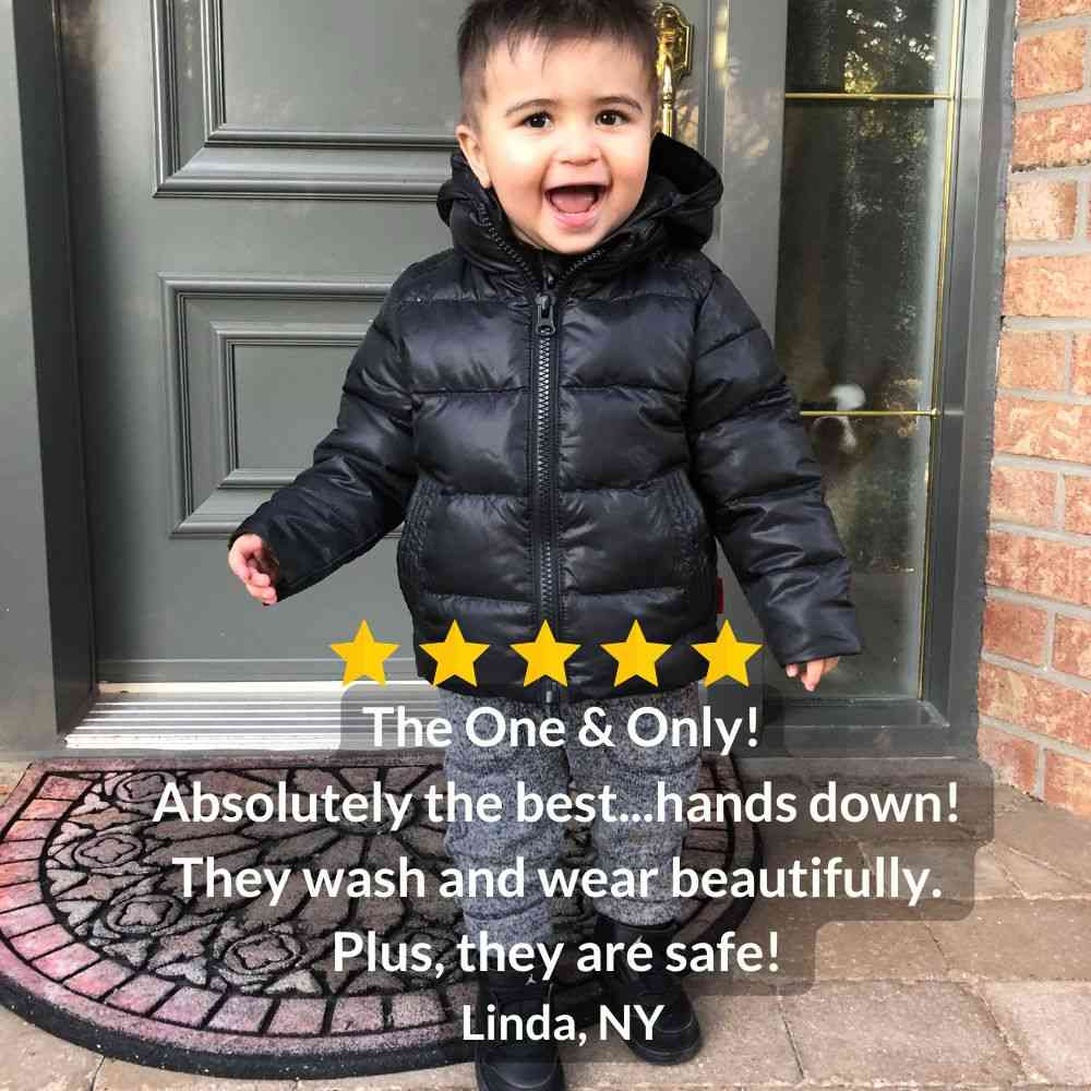 The Road Coat Down Black Superior Warmth Safety Winter Car Rides Onekid