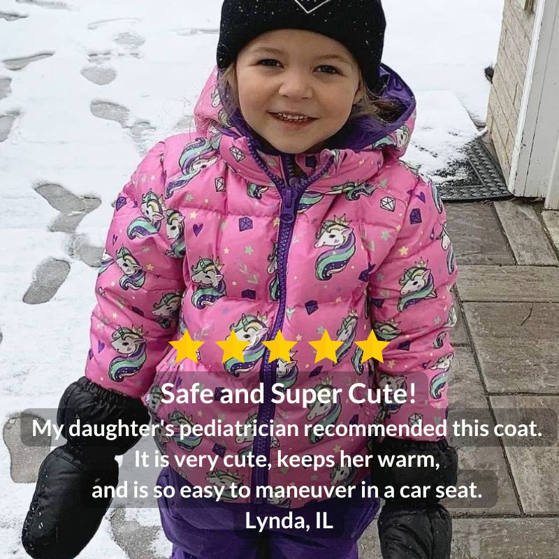 The Road Coat Down Pink Unicorn One kid safe Coat Onekid