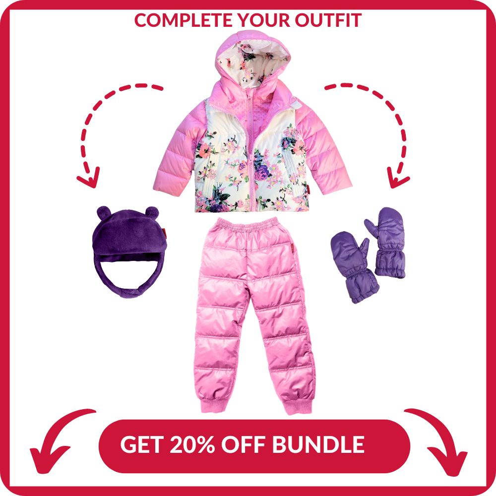 Pink Floral Road Coat Down: optimal Warmth & Safety for Pink Floral Road Coat Down: optimal Warmth & Safety for