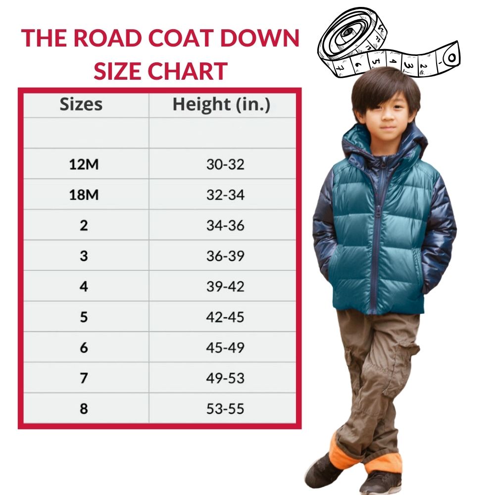 Car Seat Coat | One Kid Road Coat Down – Navy/Teal | Safety Certified ...