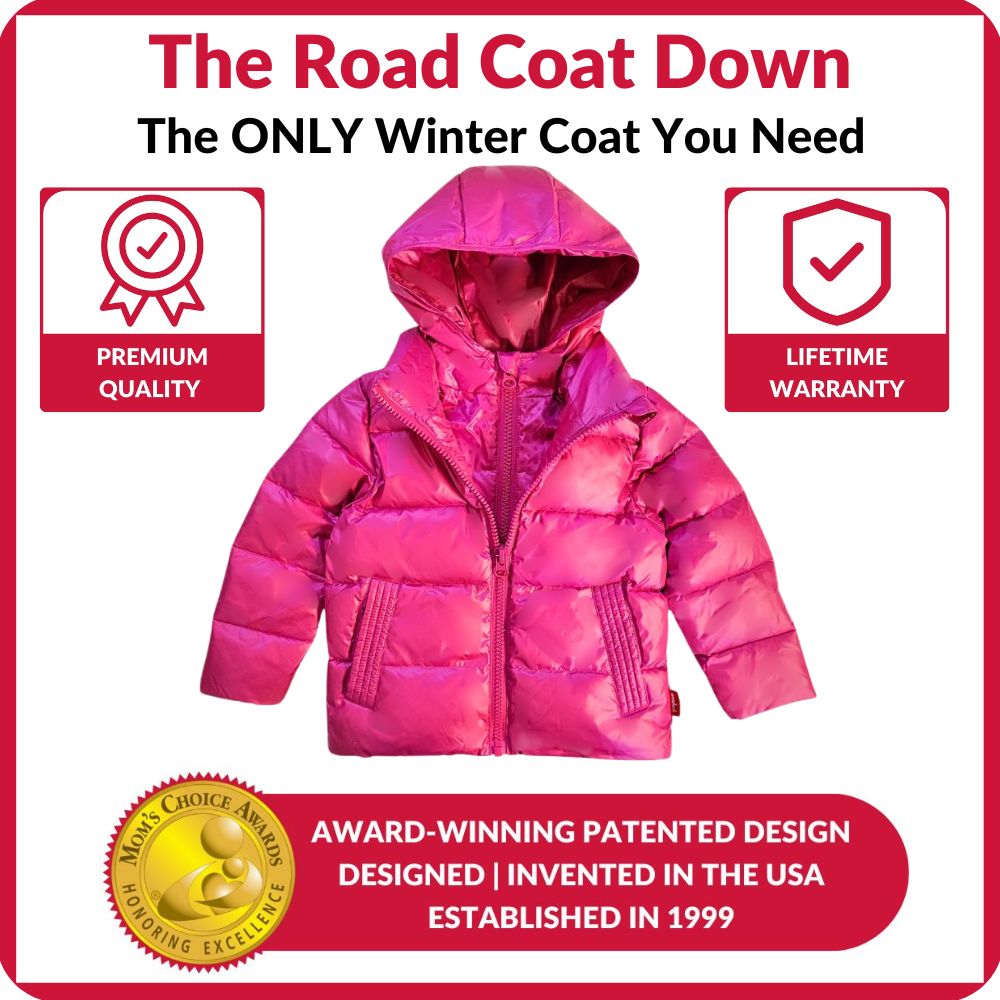 The Road Coat Down - Fuchsia : Warm, CPST approved Coat for