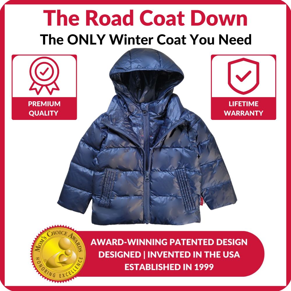 The Road Coat Down - Navy Ultimate Warmth & Safety for Winter Car ride ...