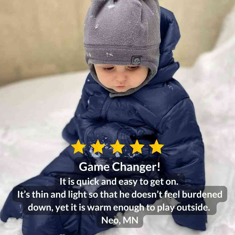The Road Coat Snow Suit Navy CPST Approved and Crash Tested Onekid