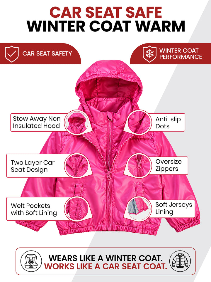 Car Seat Coat | The Road Coat Transition - Fuchsia
