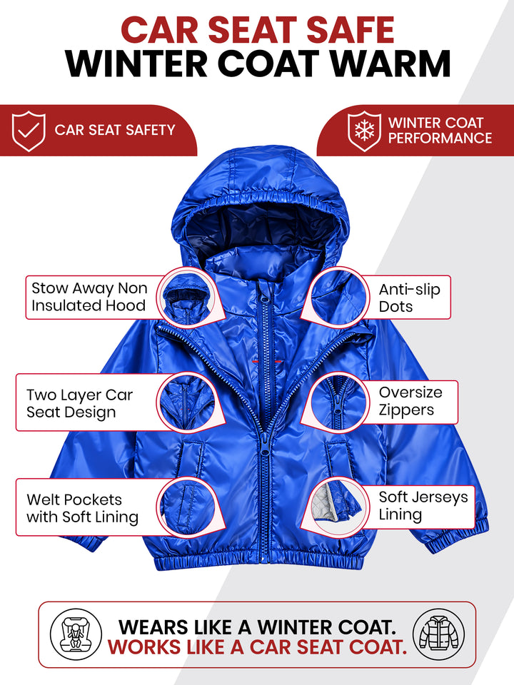 Car Seat Coat | The Road Coat Transition - Royal Blue
