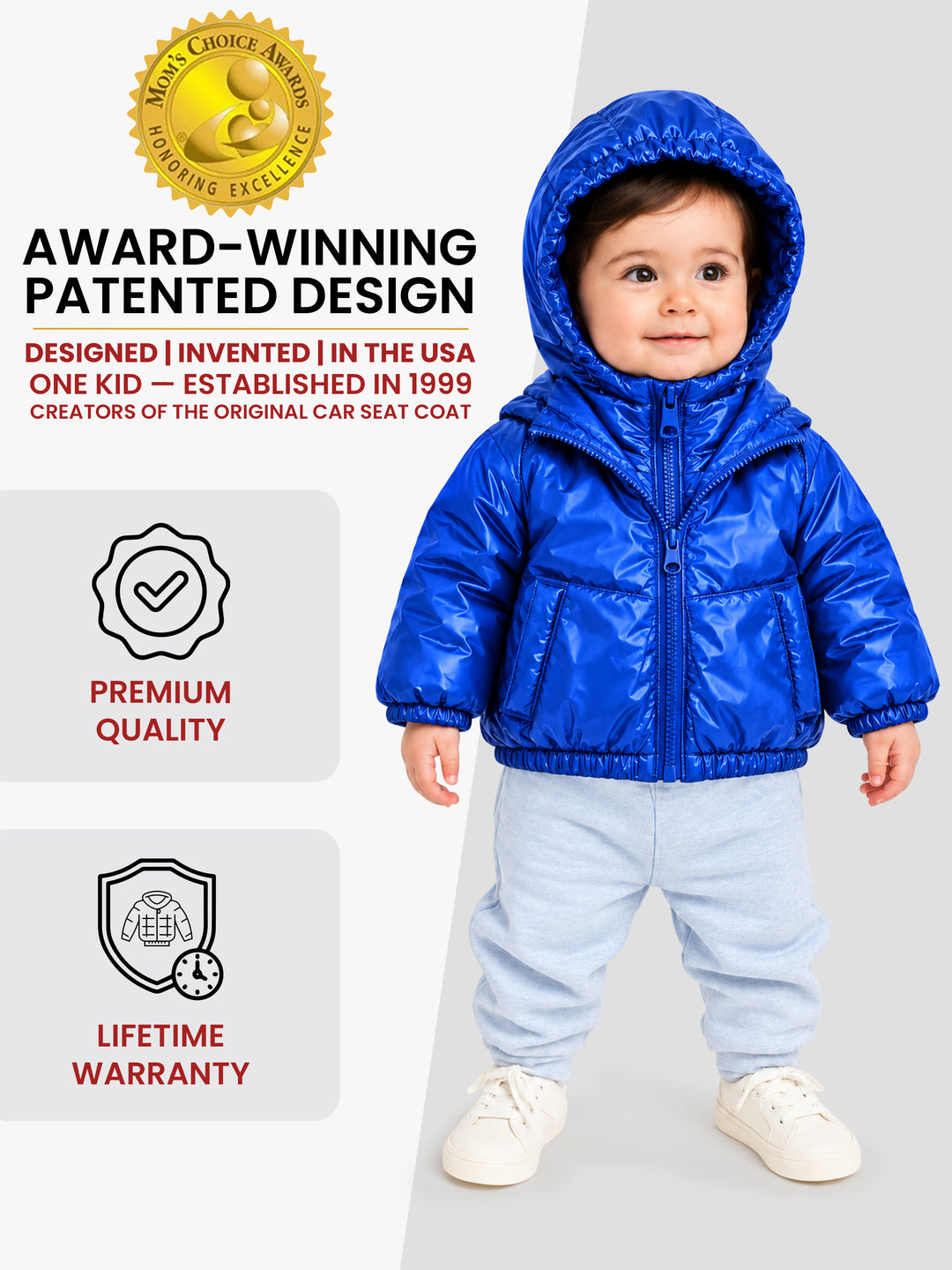 Car Seat Coat | The Road Coat Transition - Royal Blue