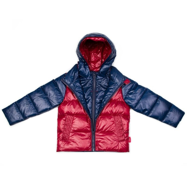 The Road Coat Down - Navy/Red