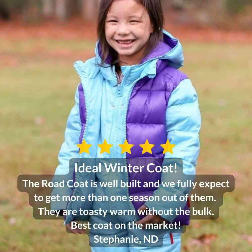 Winter Snuggle Up 4-Pieces Gift Set – Road Coat Down Aqua/Purple | Car Seat Coat Bundle