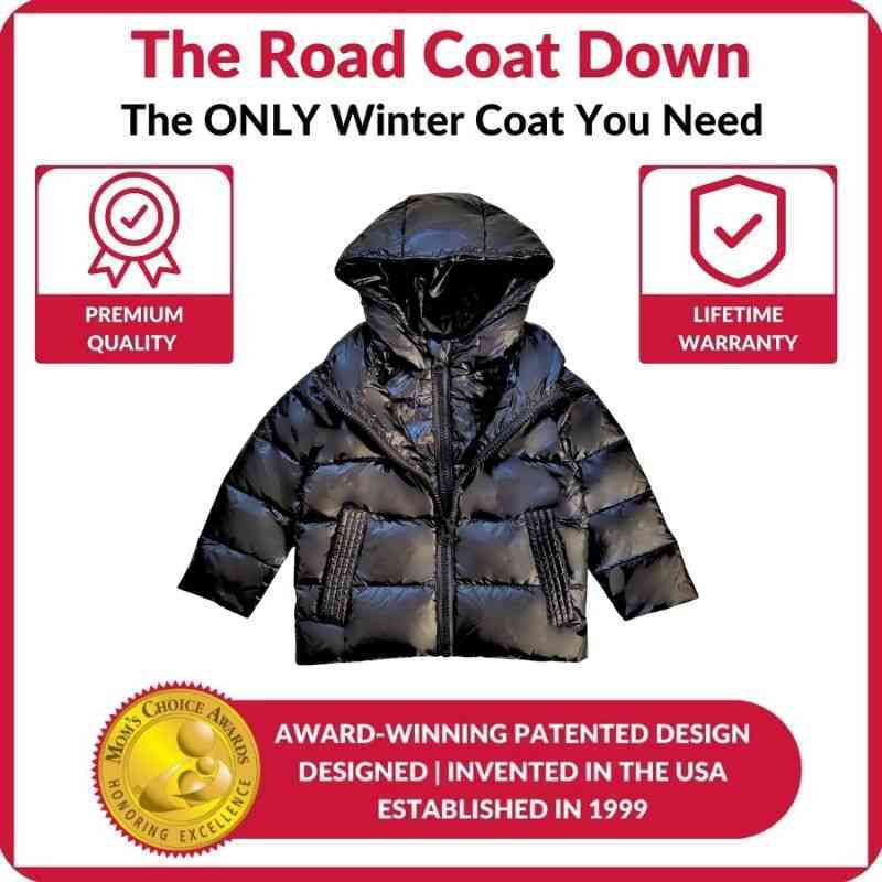 Winter Snuggle Up 4-Pieces Gift Set – Road Coat Down Black | Car Seat Coat Bundle