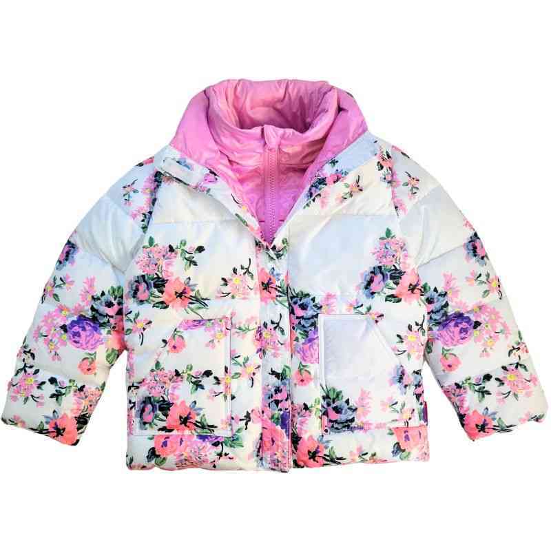 The Road Coat Vegan – Pink Floral – Car Seat Coat for Kids