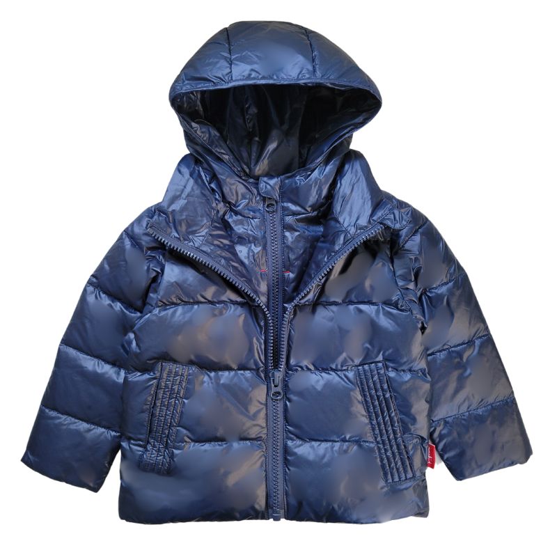 Navy Road Coat Down for toddlers with hood