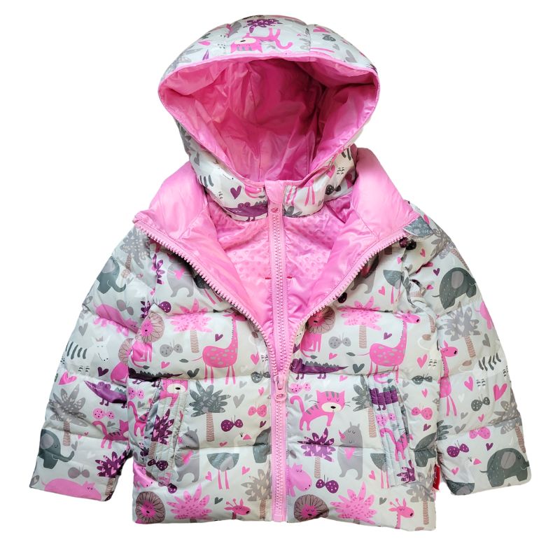 The Road Coat Down –Safari Print – Car Seat Coat for Kids