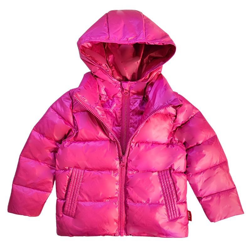 The Road Coat Down in Fuchsia with hood