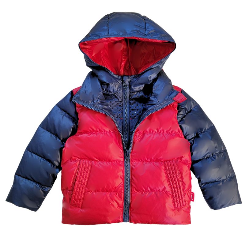 The Road Coat Down - Navy/Red