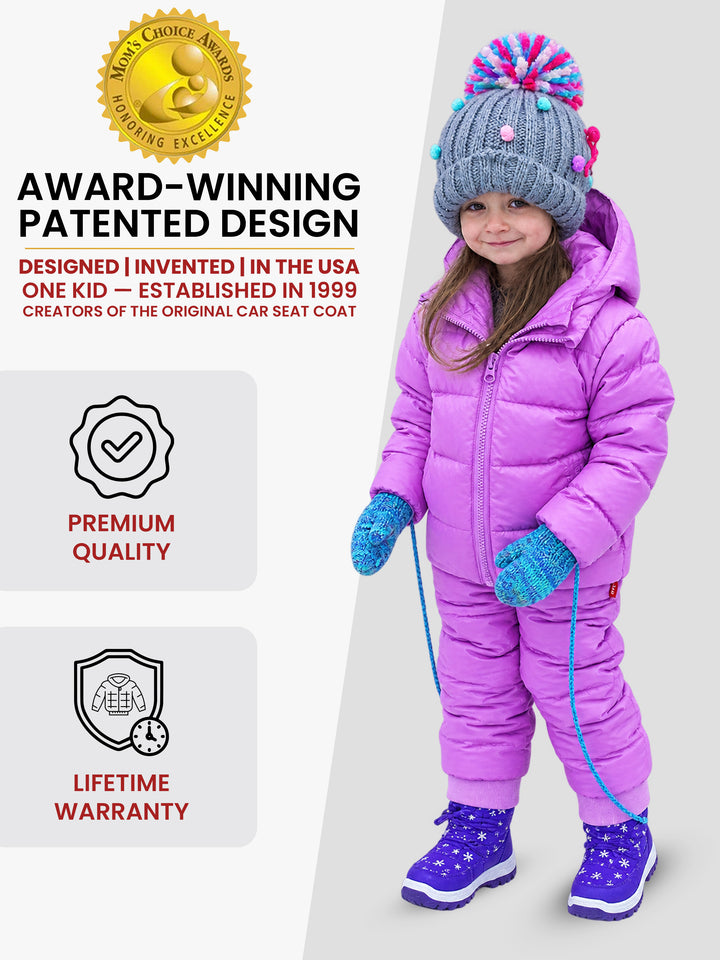 The Road Coat Down - Lilac - Award-Winning Patented Kids Coat