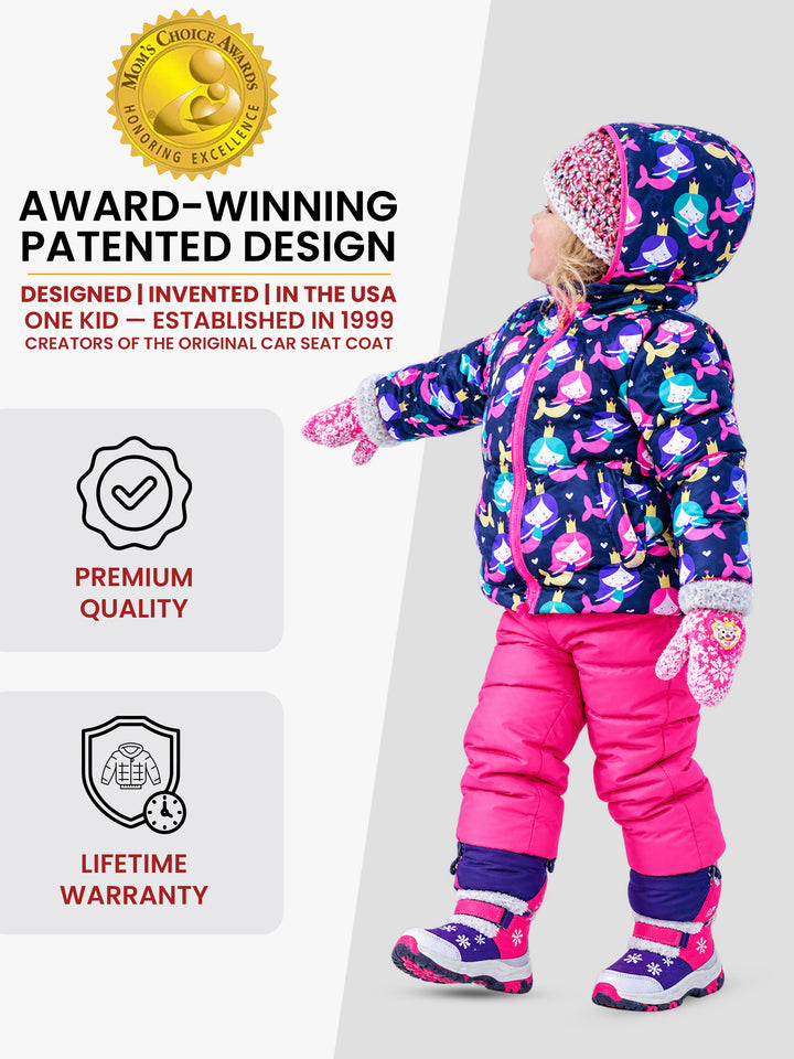The Road Coat Down - Mermaid - Award-Winning Patented Kids Coat