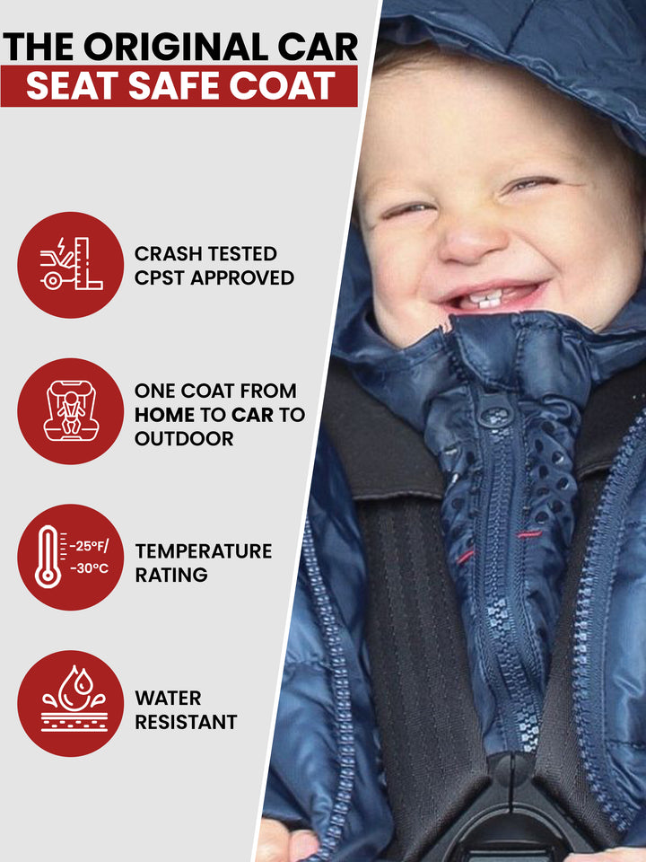 The Road Coat Down - Navy - Original Car Seat Safe Coat