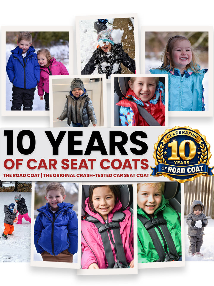 One Kid Road Coat - 10 Years of Car Seat Coats for Kids