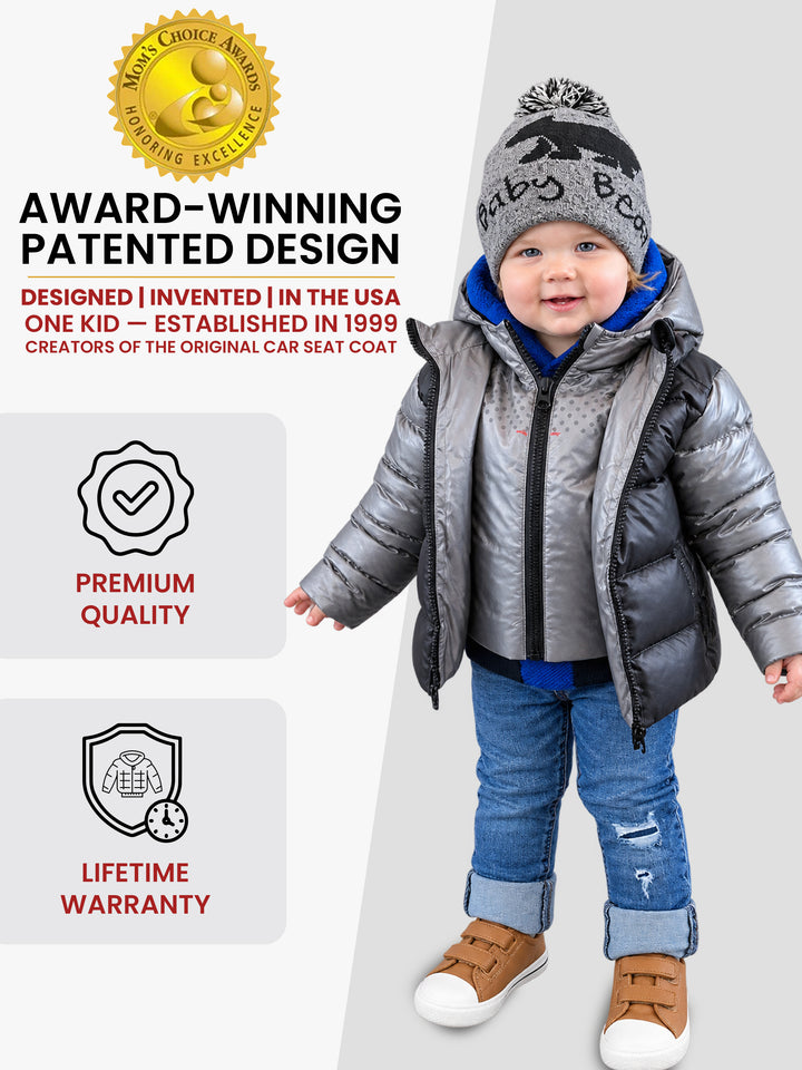 The Road Coat Down - Platinum - Award-Winning Patented Kids Coat