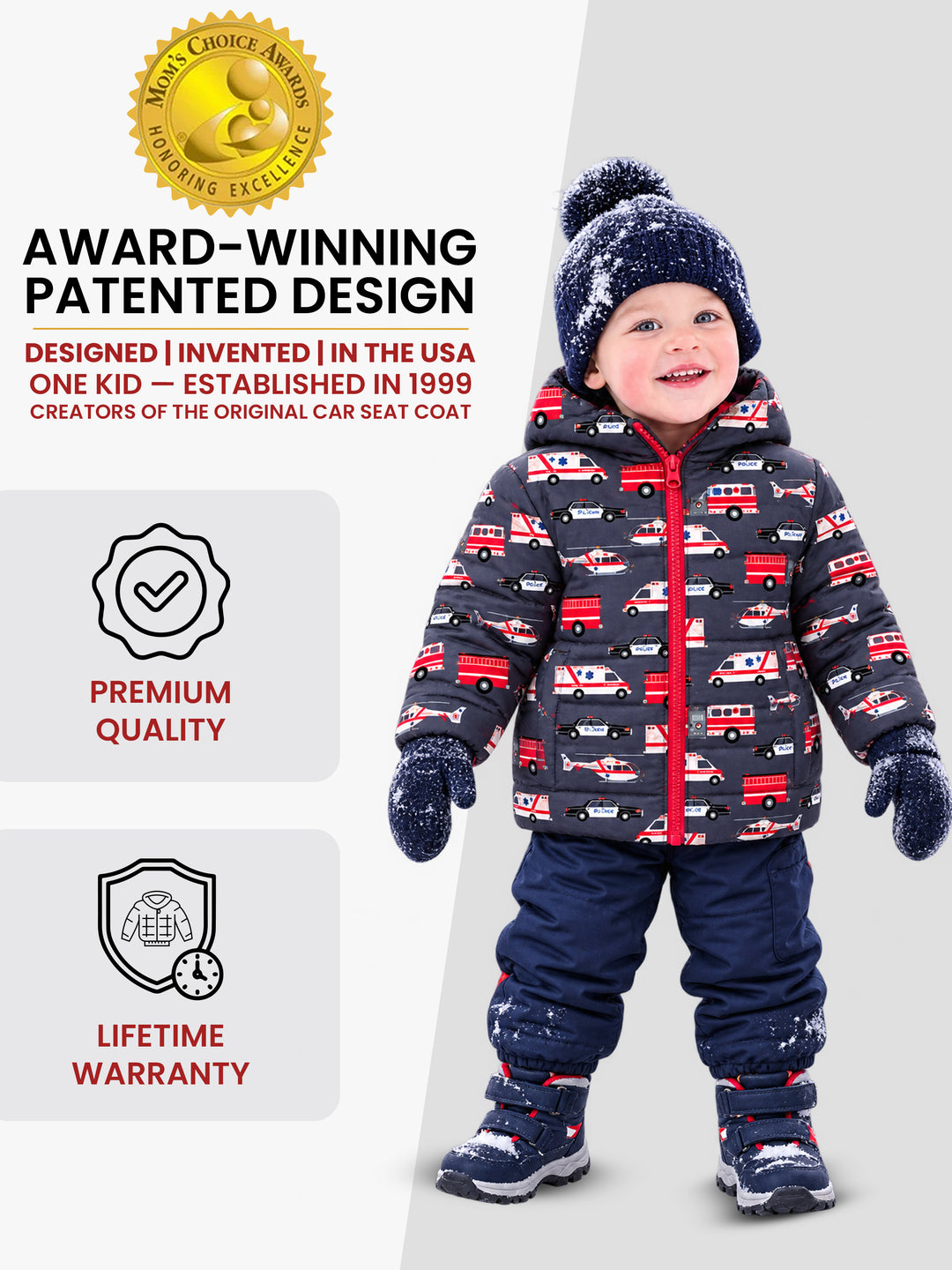 The Road Coat Down - Rescue - Award-Winning Patented Kids Coat