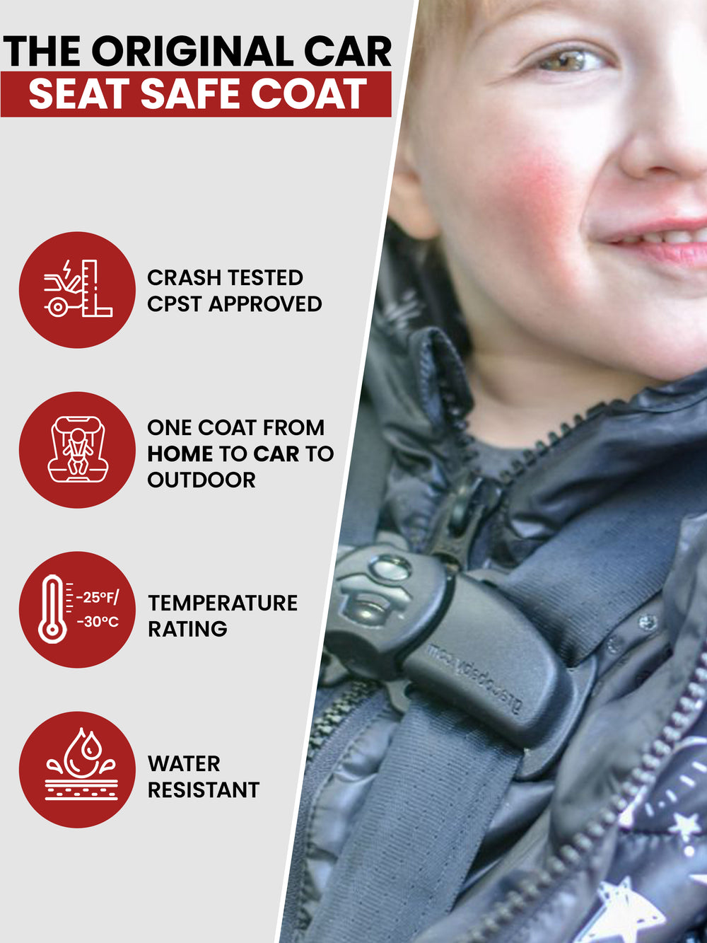 The Road Coat Down - Rocketship - Original Car Seat Safe Coat