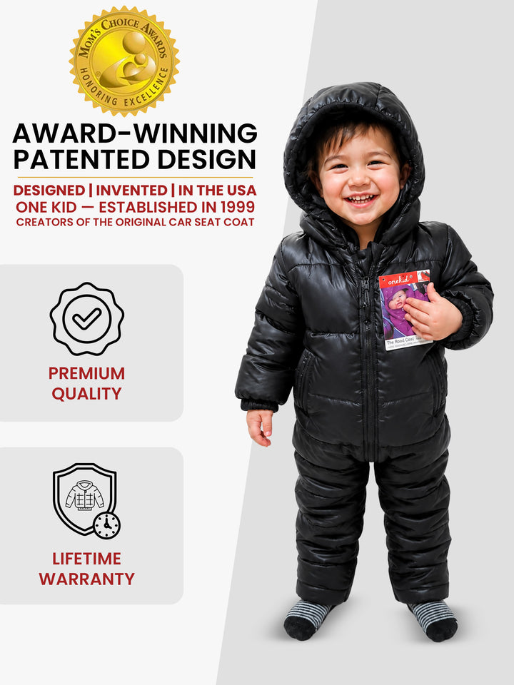The Road Coat Snow Suit - Black - Award-Winning Patented Kids Coat