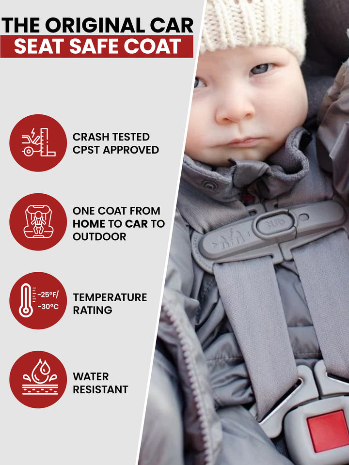 The Road Coat Snow Suit - Platinum - Original Car Seat Safe Coat