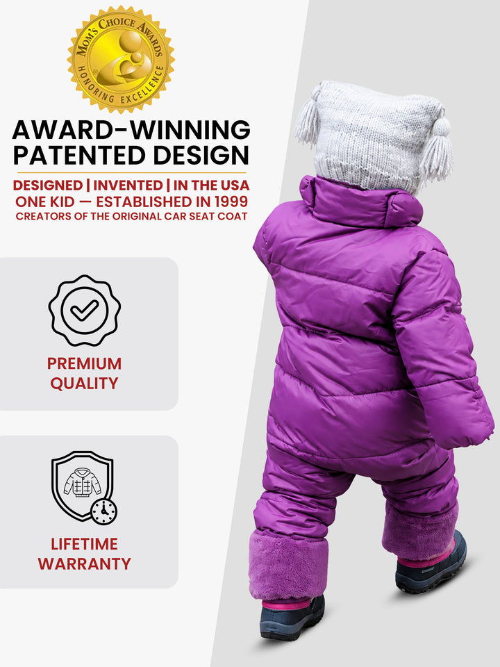 The Road Coat Snow Suit - Plum - Award-Winning Patented Kids Coat