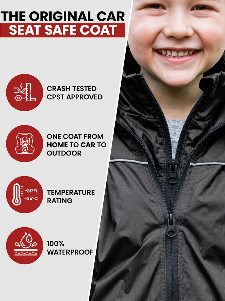 The Road Coat Arctic -  Black - Original Car Seat Safe Coat