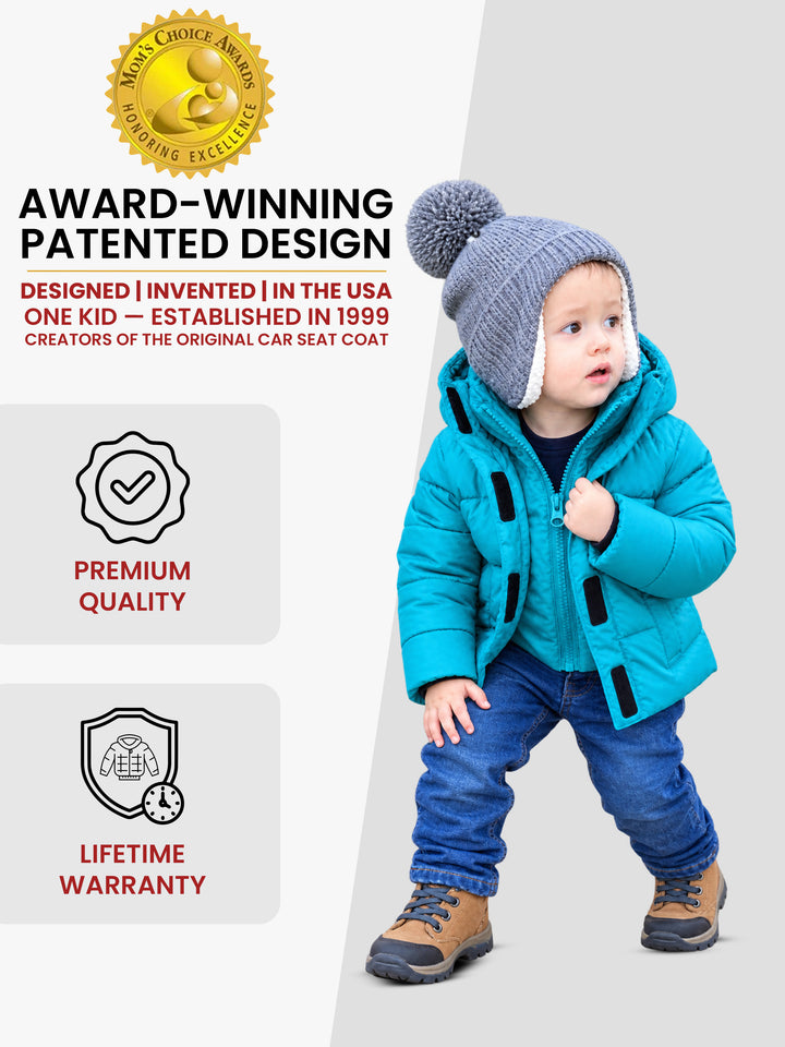 The Road Coat Vegan -  Purple - Award-Winning Patented Kids Coat
