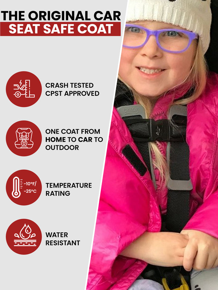 The Road Coat Vegan - Fuchsia - Original Car Seat Safe Coat