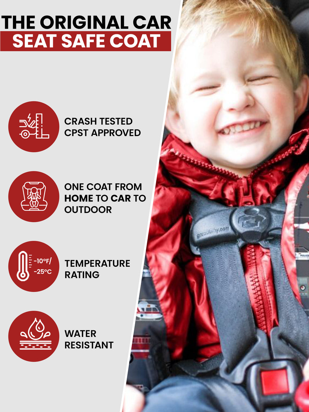 The Road Coat Vegan - Rescue - Original Car Seat Safe Coat