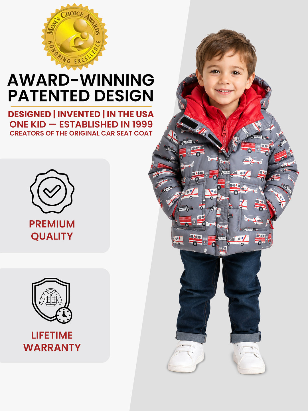 The Road Coat Vegan - Rescue - Award-Winning Patented Kids Coat